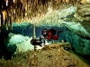 cave diver in Mexico, Yucatan