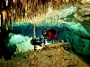 cave diver in Mexico, Yucatan